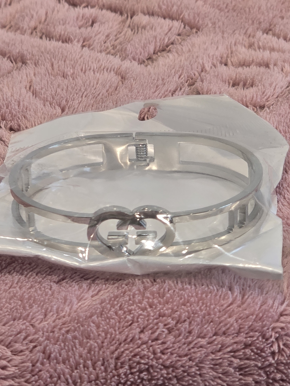 Silver Heart Link Women's Bracelet